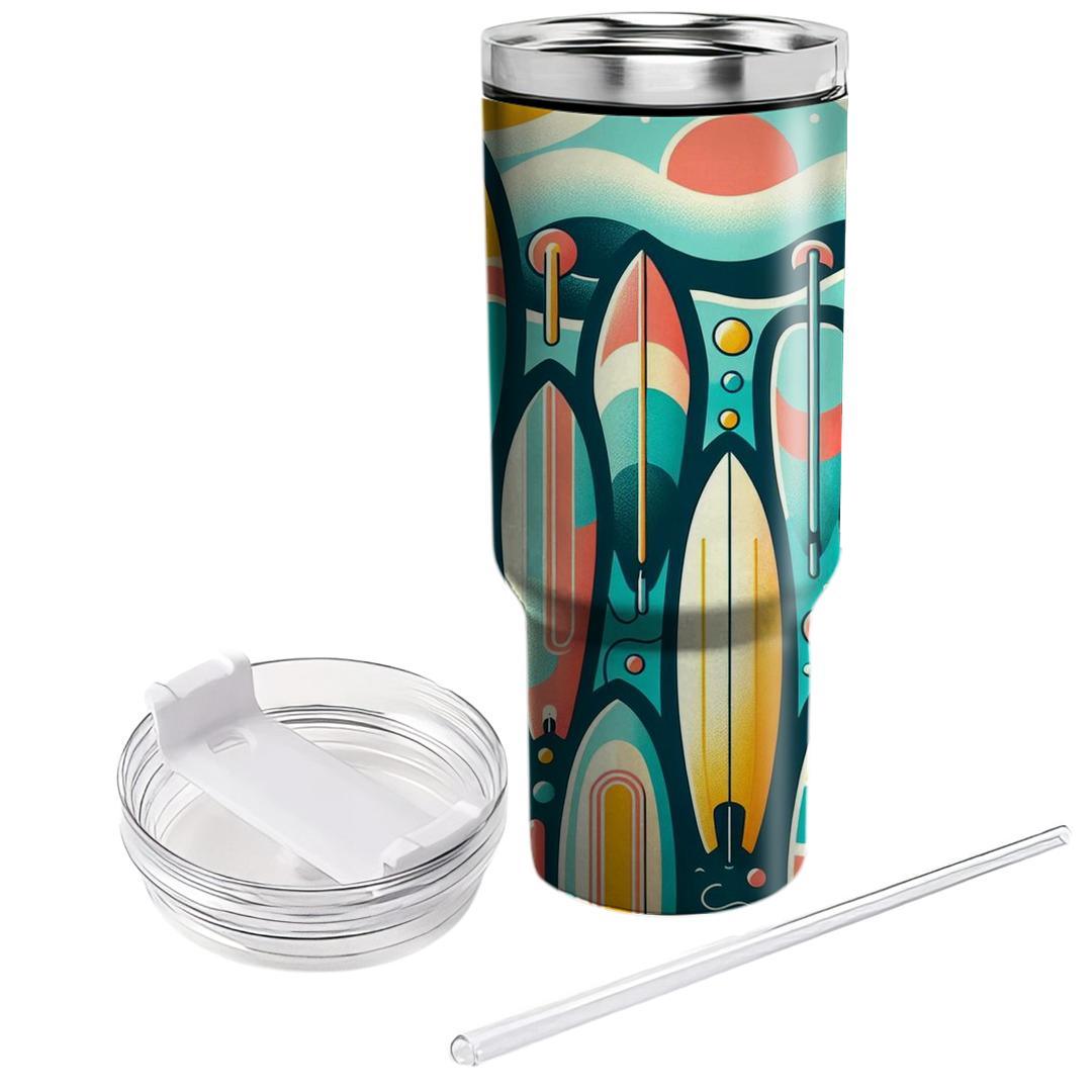 Retro Surfboard Fun  Custom Tumblers