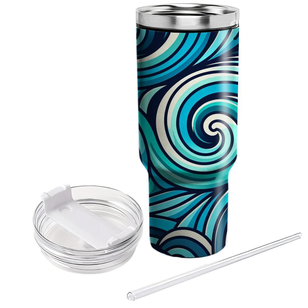 Dynamic Spiral Wave  Decorative Tumblers