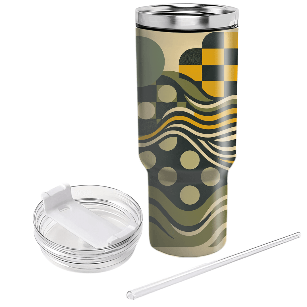 Groovy Checkerboard  Custom Tumblers