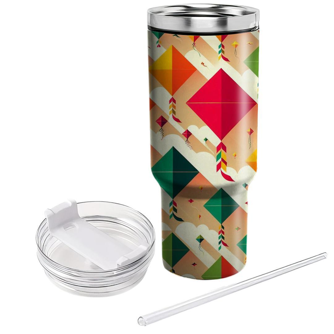 Colorful Kites Pattern  Tumblers With Lids