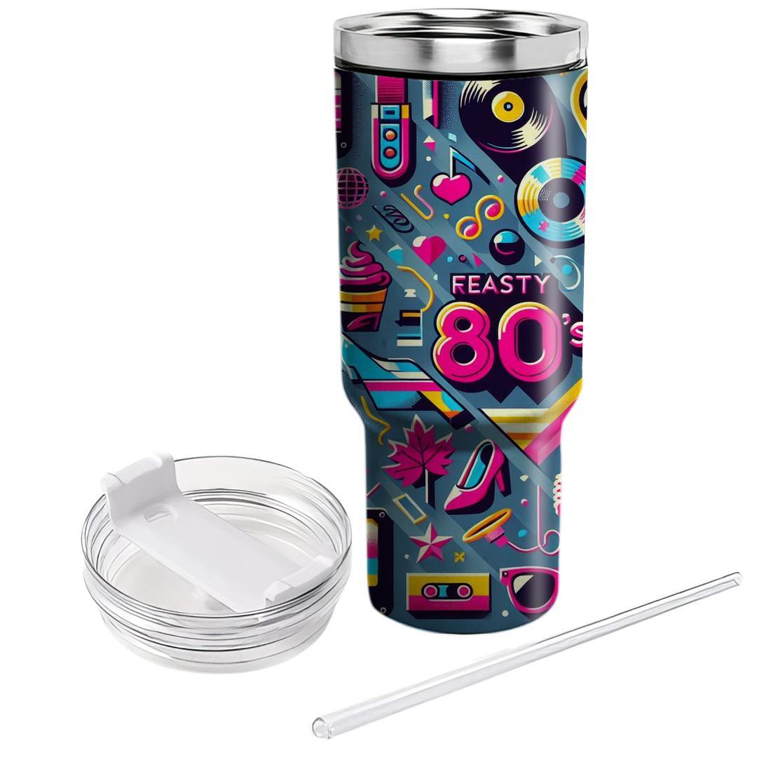Electric 80s Collage  Personalized Tumblers