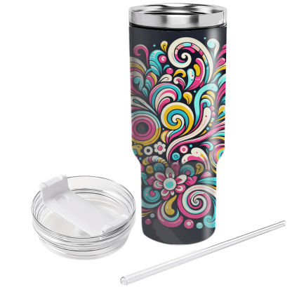 Radiant Tie-dye Waves  Custom Tumblers