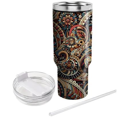 Floral Paisley Fusion  Travel Tumblers
