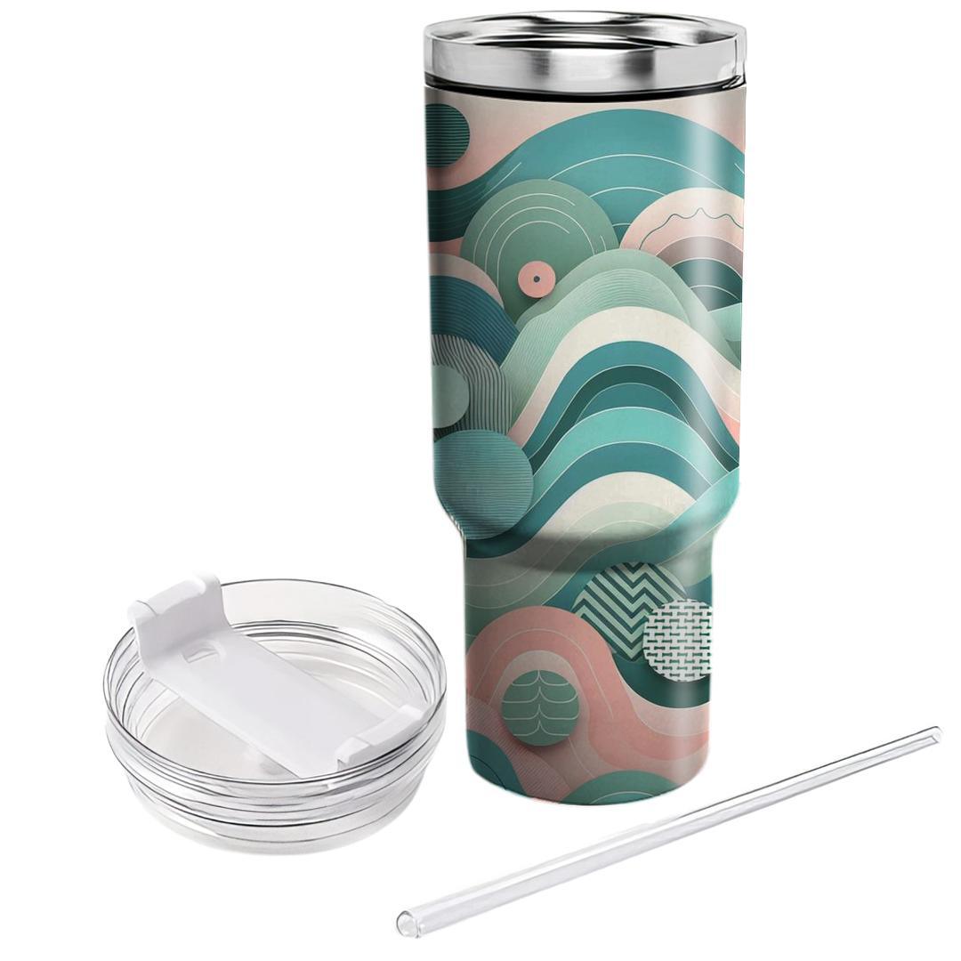 Retro Pastel Waves  Unique Tumblers