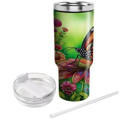 Delicate Monarch Butterfly  Tumblers With Lids