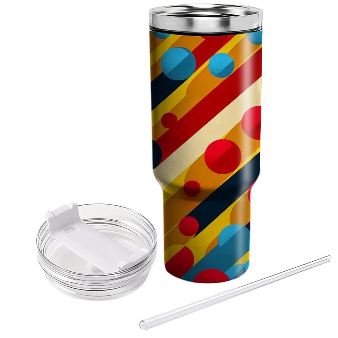 Cheerful Polka Dot Fiesta  Travel Tumblers