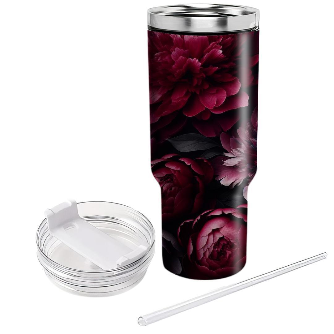 Crimson Peony Delight  Insulated Tumblers