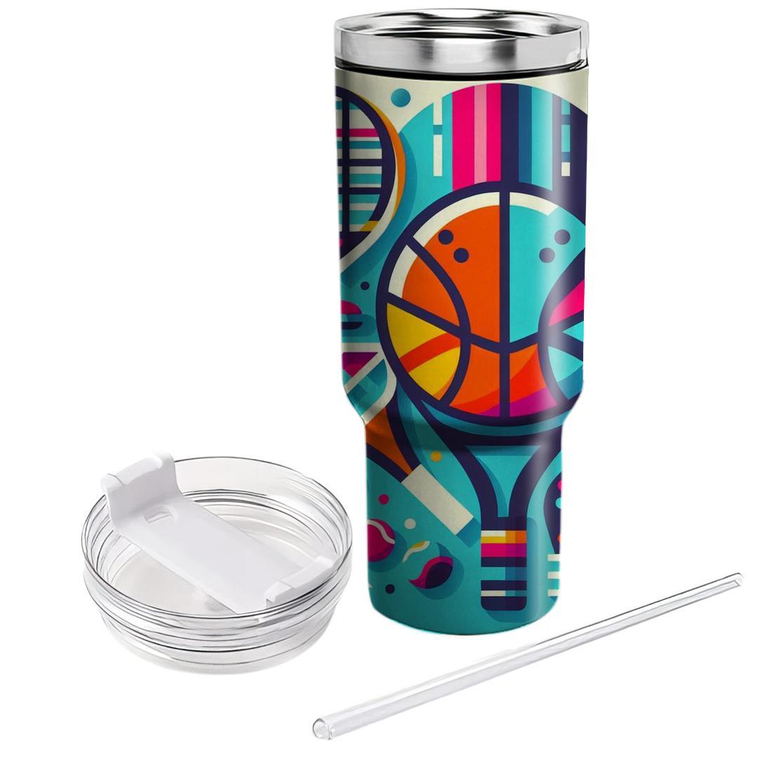 Retro Sports Theme  Unique Tumblers
