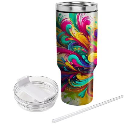 Vibrant Wishes - A Unique Holi  Tumbler Cups