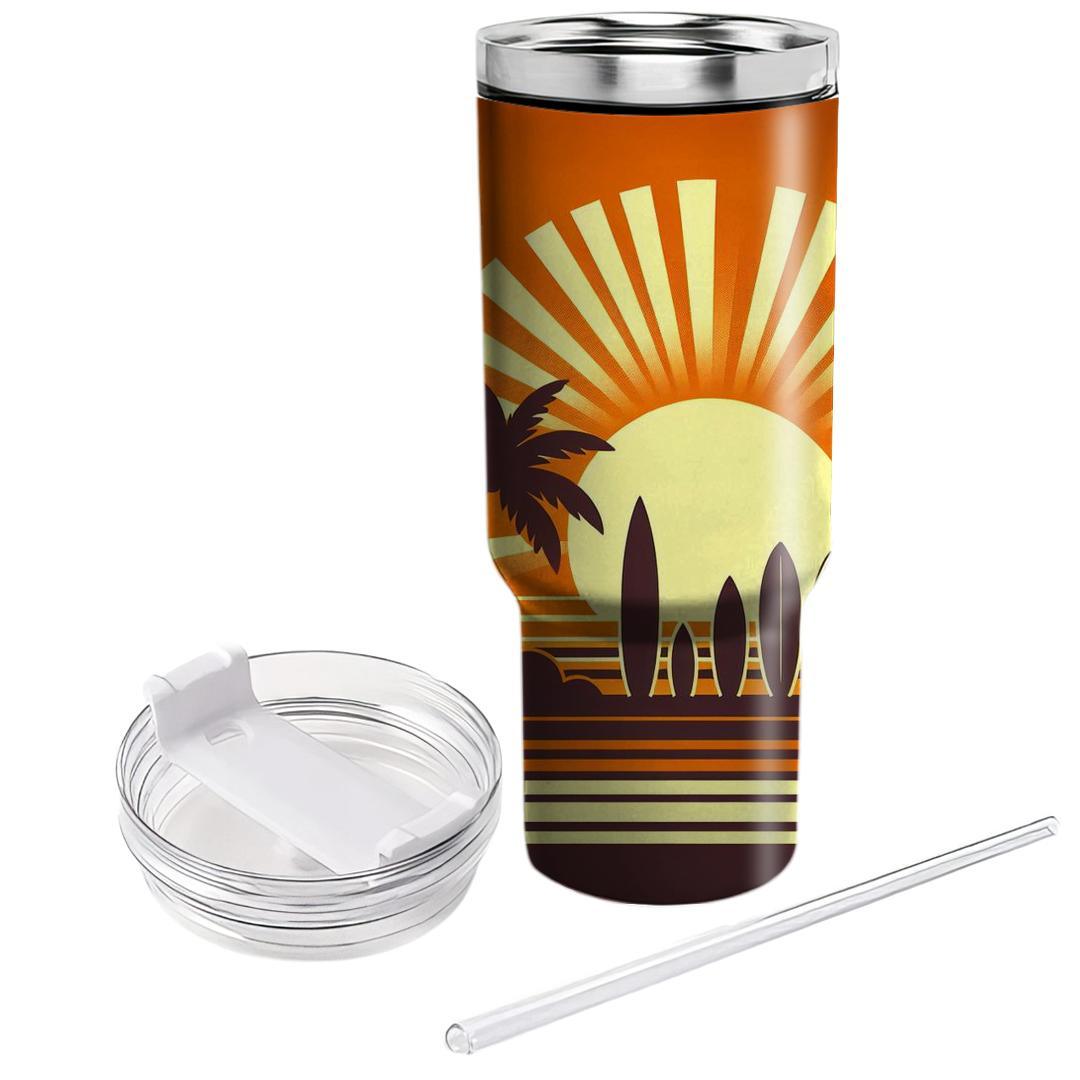 Sunburst Silhouettes  Tumblers With Lids