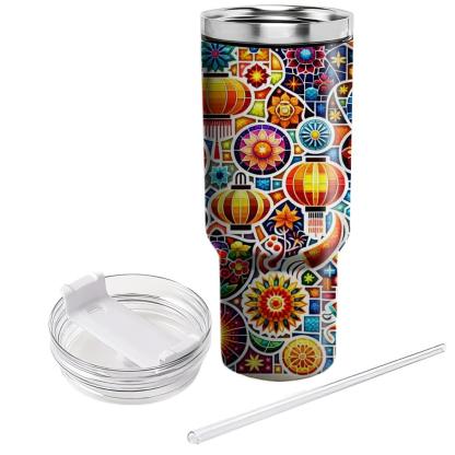 Mosaic Of Cultures - Global New Year Celebration  Tumblers With Lids