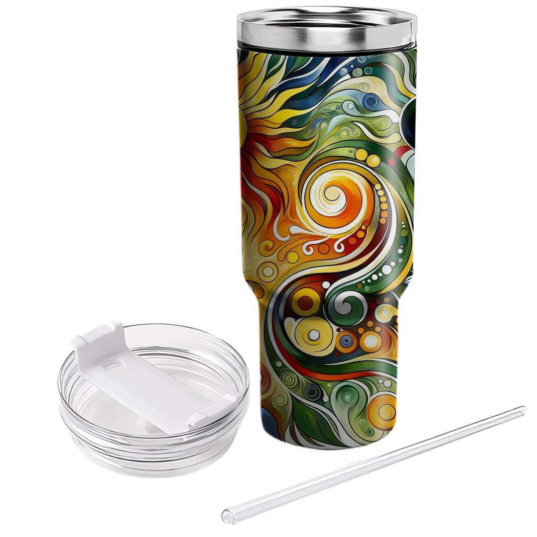 Abstract Reverie - Midsummer Solstice  Tumblers With Lids