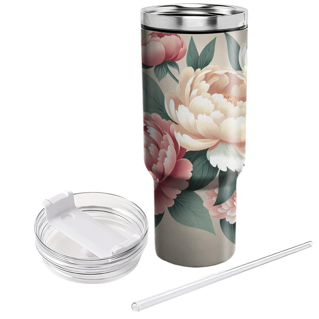 Romantic Peony Romance  Unique Tumblers