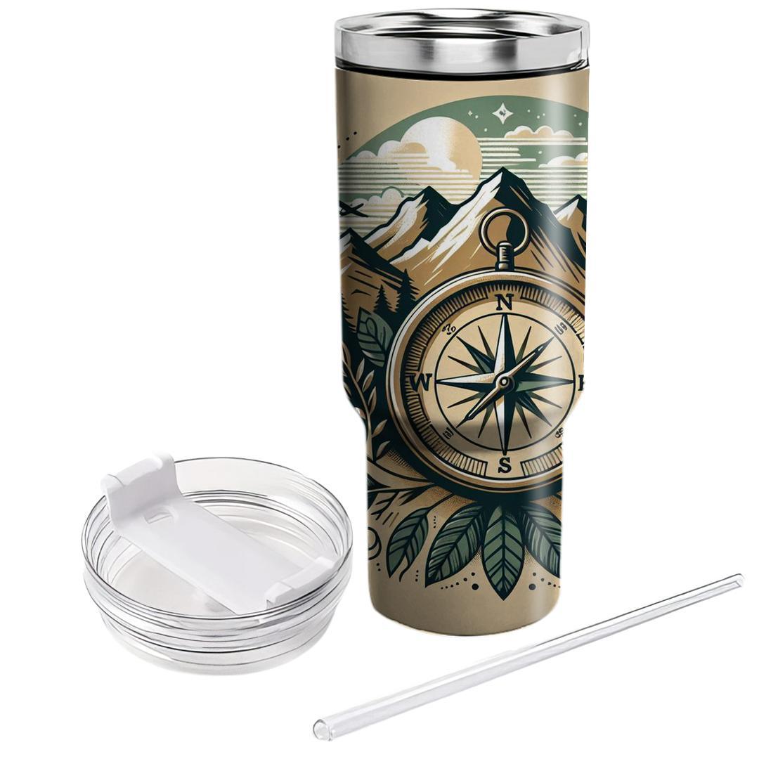 Adventure Awaits Compass  Travel Tumblers