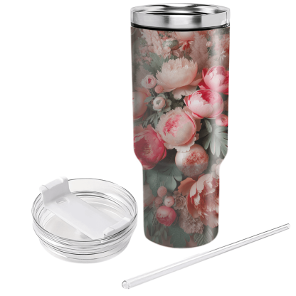 Lush Peony Garden  Tumblers With Lids