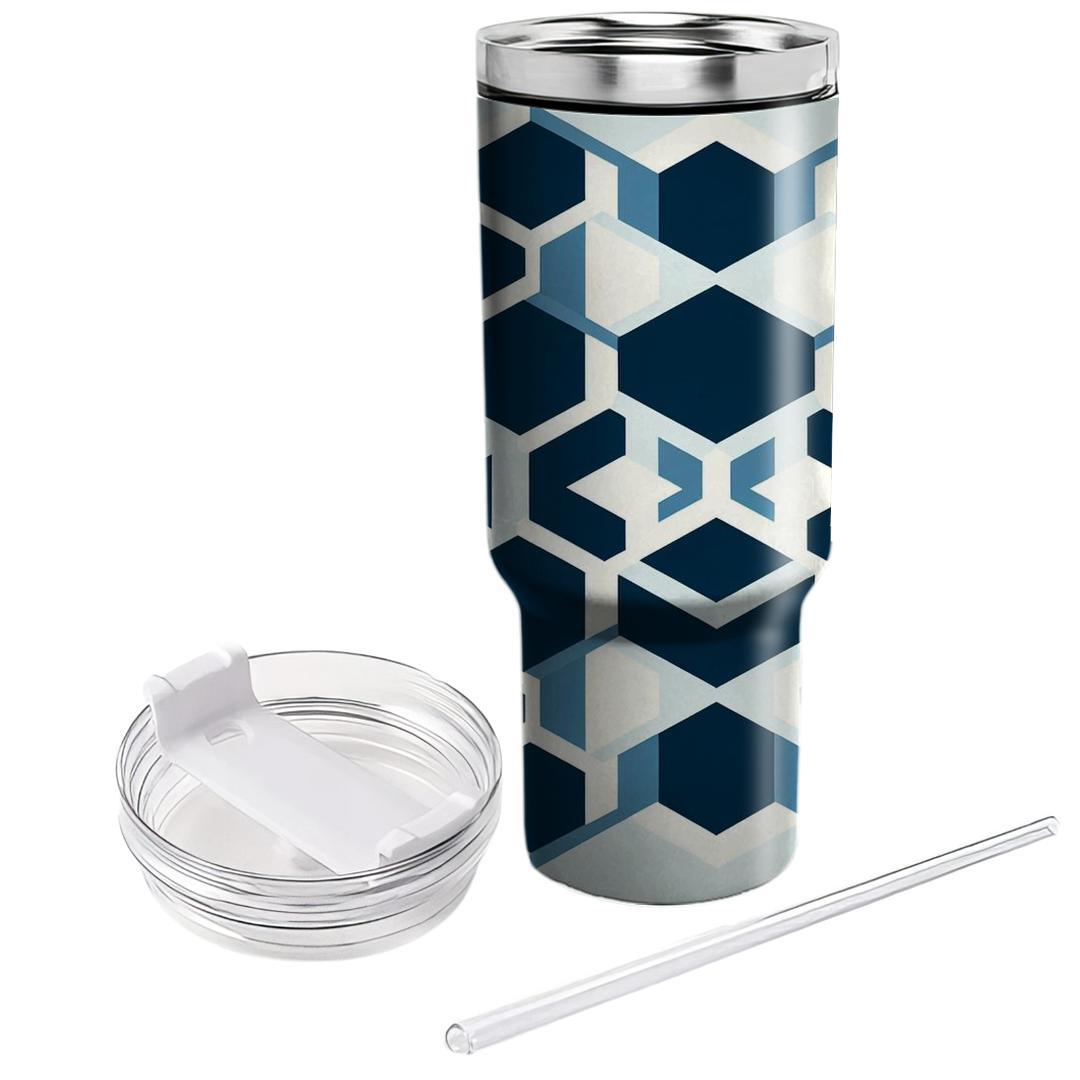 Chic Hexagonal Web  Tumblers With Lids