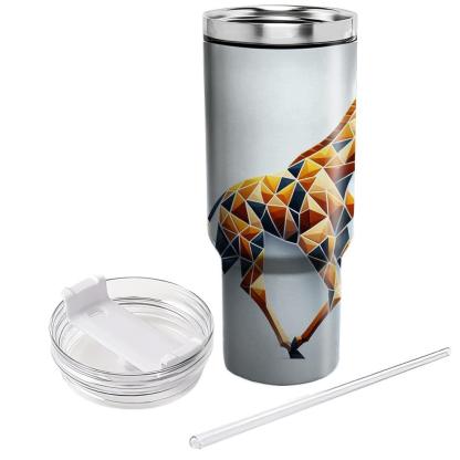 Geometric Giraffe Splendor  Travel Tumblers
