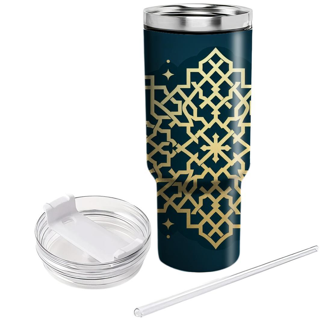 Moroccan Lattice Gold  Insulated Tumblers