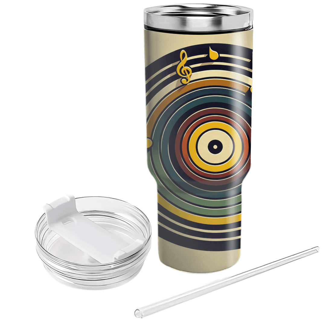 Retro Record Waves  Custom Tumblers