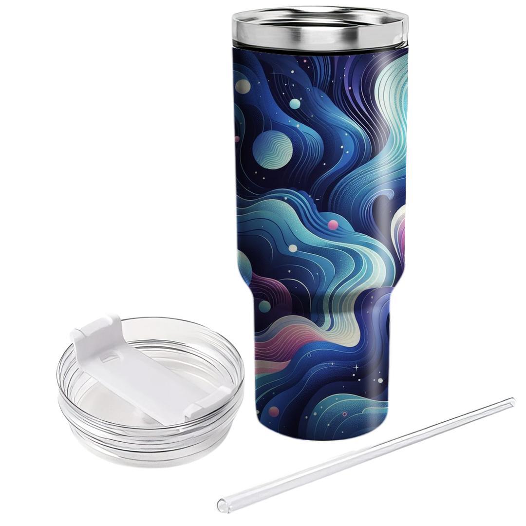 Galactic Retro Waves  Unique Tumblers