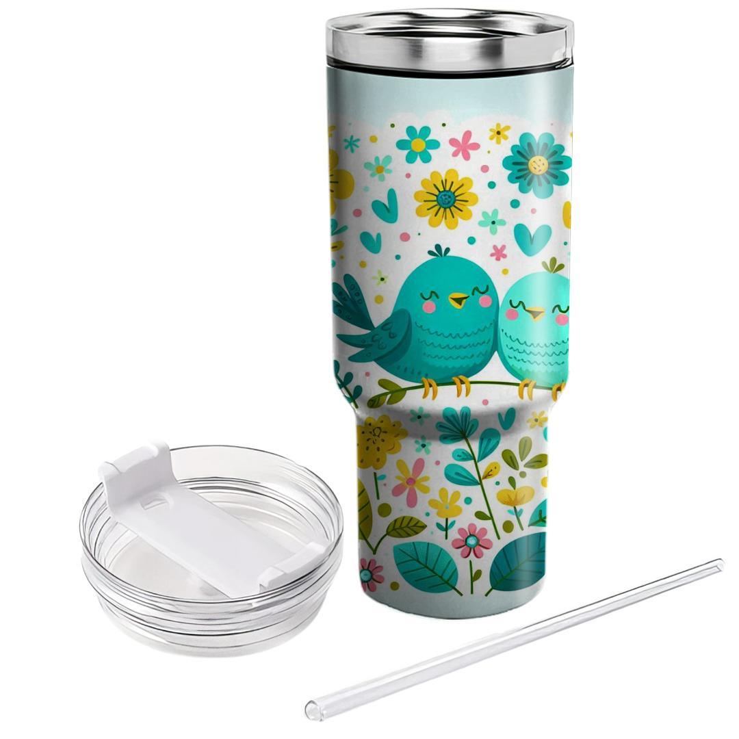 Hippie Love Birds  Custom Tumblers