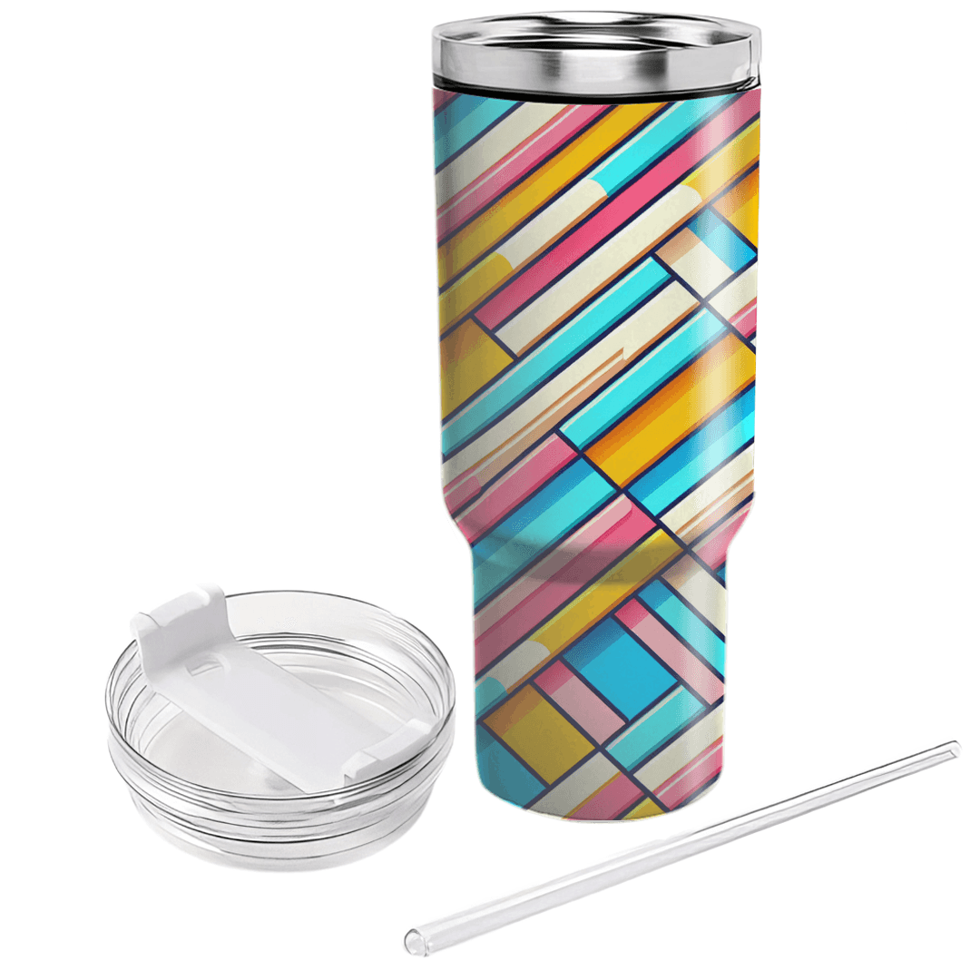 Retro Candy Stripe  Insulated Tumblers