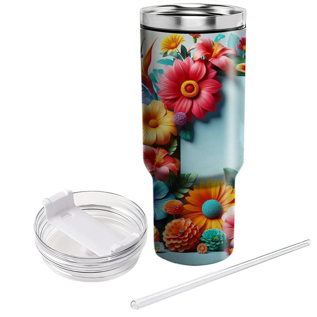 Summer Floral Breeze  Unique Tumblers