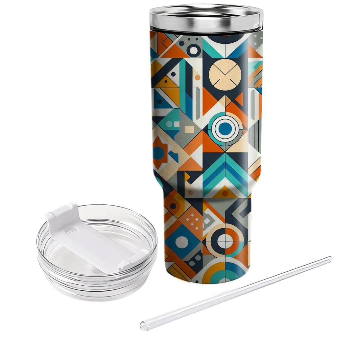 Eclectic Geometric Mix  Tumblers With Lids