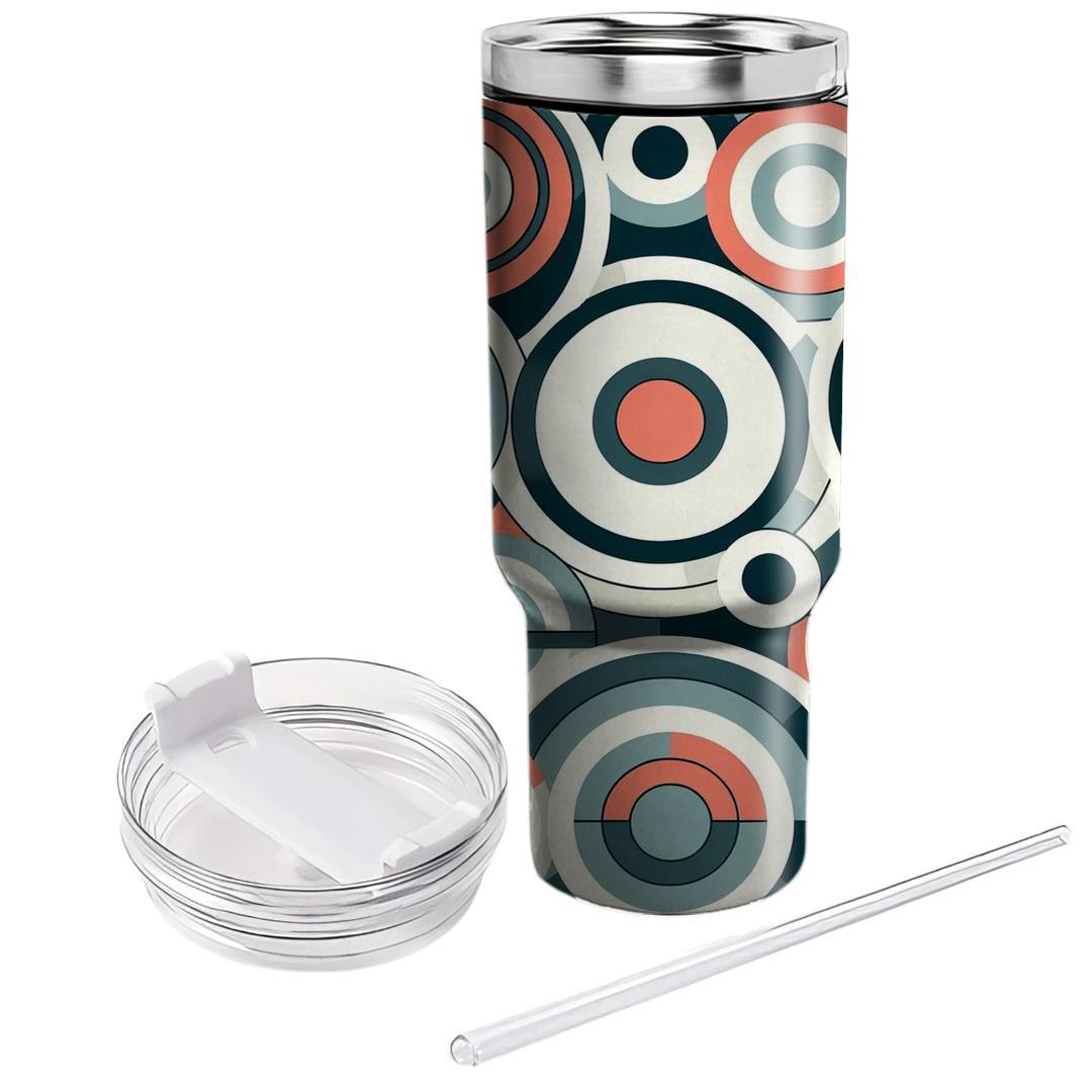 Modern Concentric Circles  Tumblers With Lids