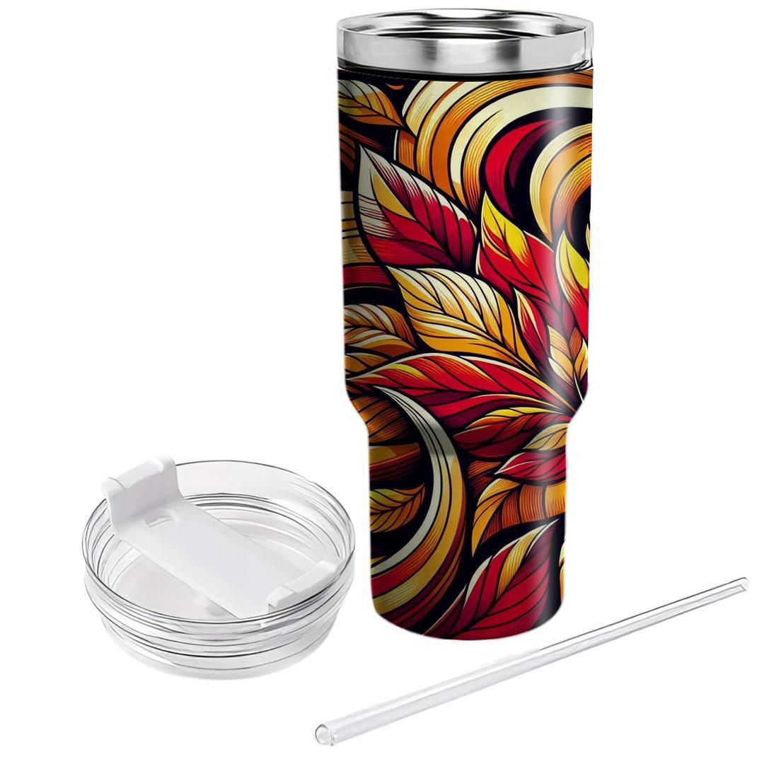 Crimson Leaf Whirlwind  Travel Tumblers