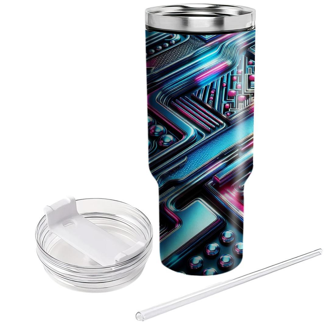 Chrome And Neon  Unique Tumblers