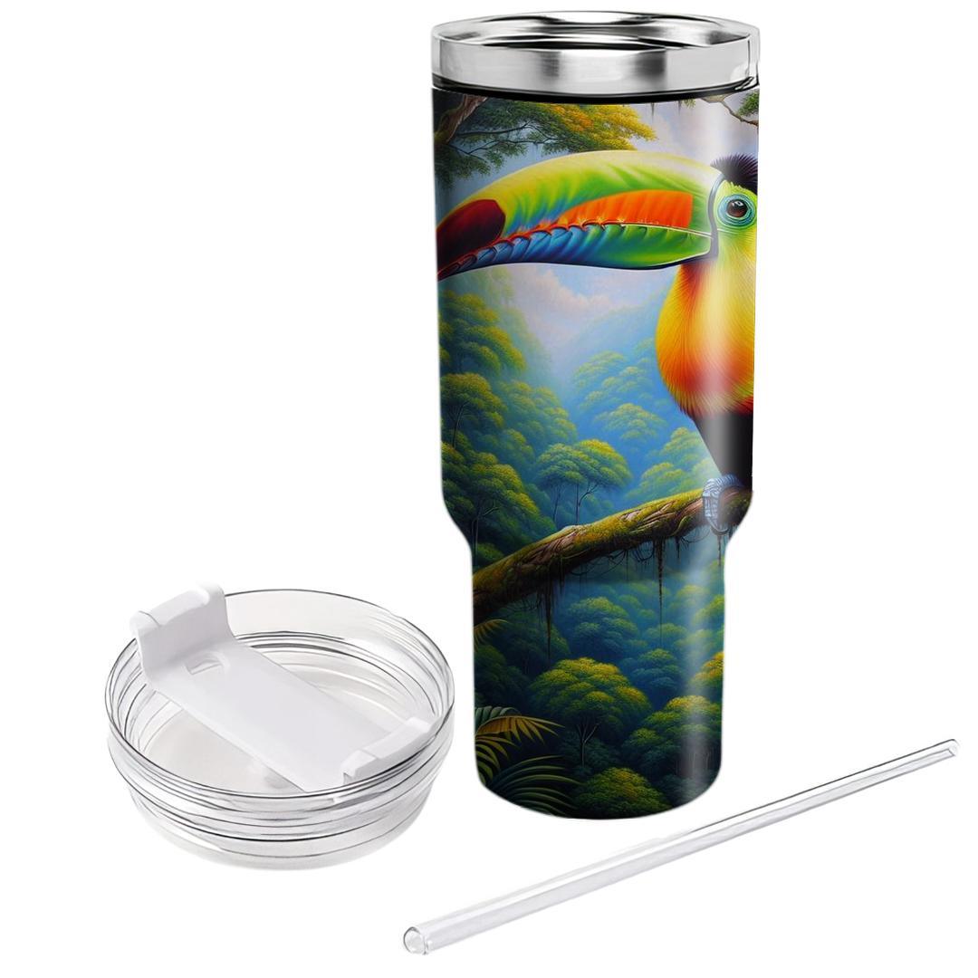 Colorful Toucan Treetop  Tumblers With Lids