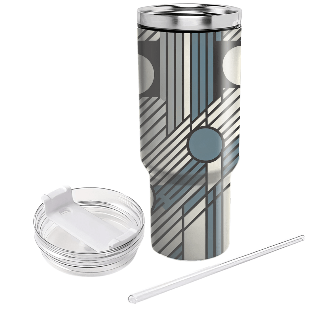 Sleek Linear Grid Decorative Tumblers