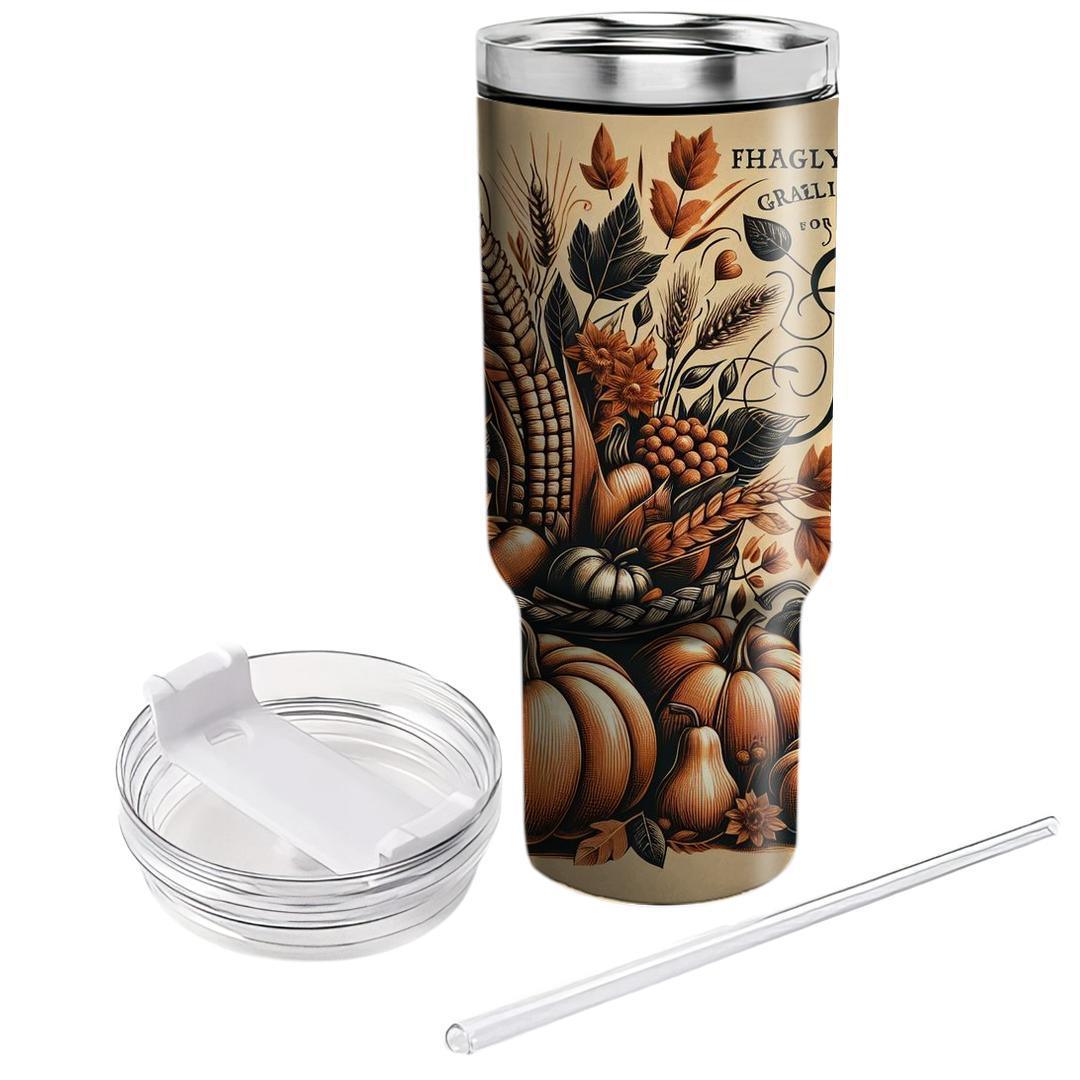 Rhythms Of The Harvest - Thanksgiving  Tumblers With Lids