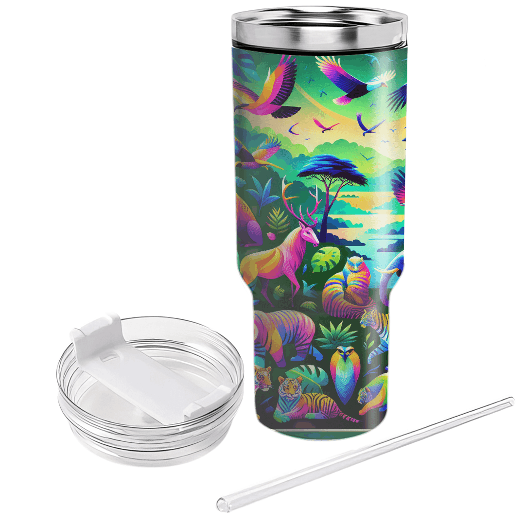 Neon Safari  Tumblers With Lids