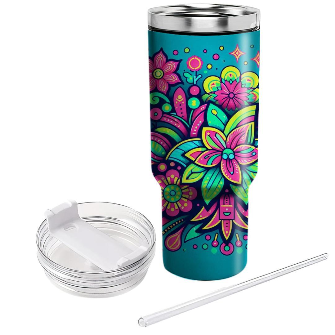 Electric Floral Dream  Insulated Tumblers