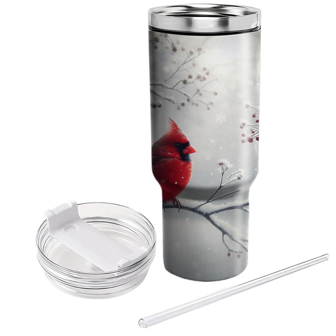 Crimson Cardinal Melody  Travel Tumblers