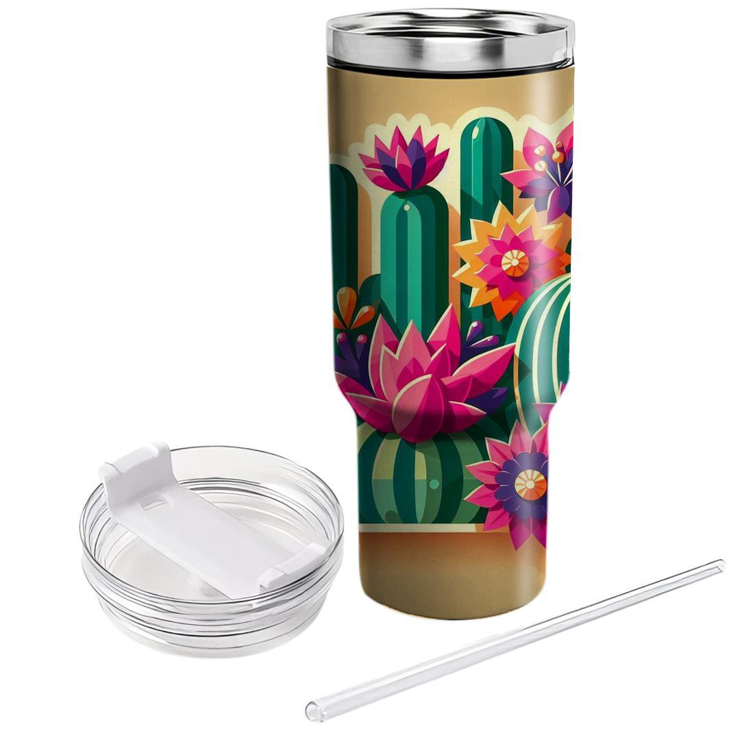 Cactus Floral Fusion  Unique Tumblers