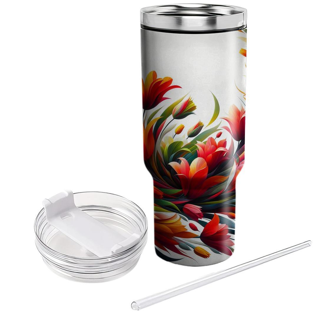 Fiery Tulip Blaze  Tumbler Cups
