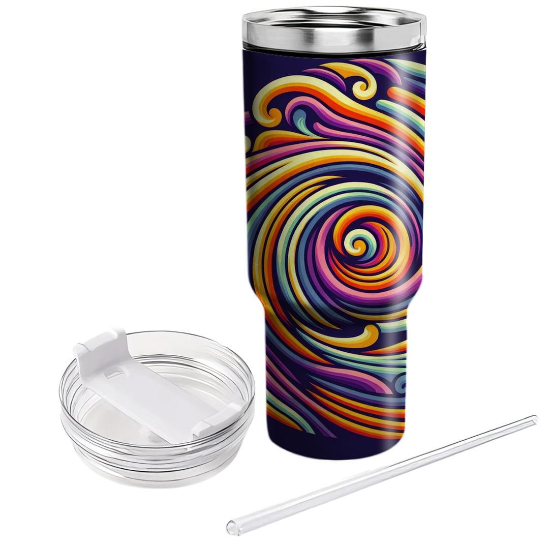 Colorful Mod Swirls  Personalized Tumblers
