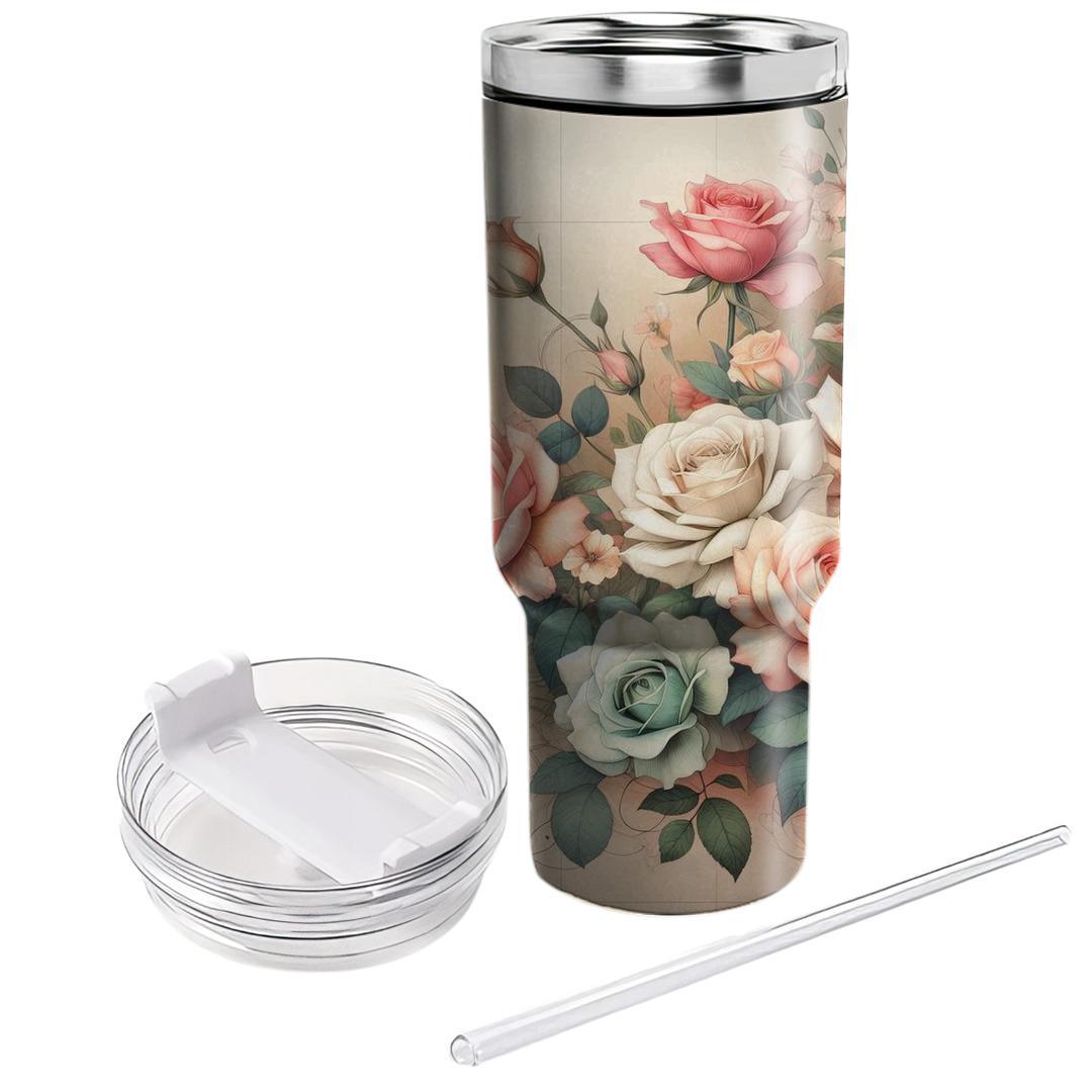 Rose Watercolor Dream  Unique Tumblers