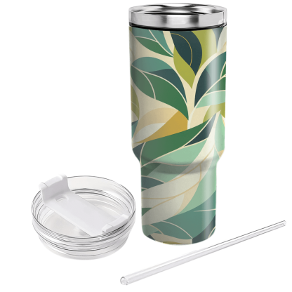 Abstract Leaf Dance Tumbler Cups