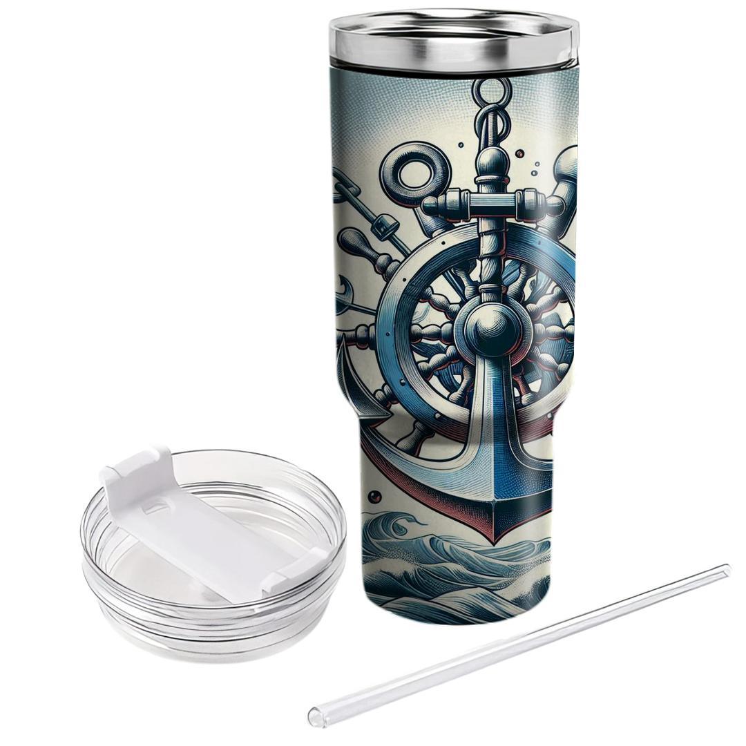 Summer Nautical Adventure Tumblers With Lids
