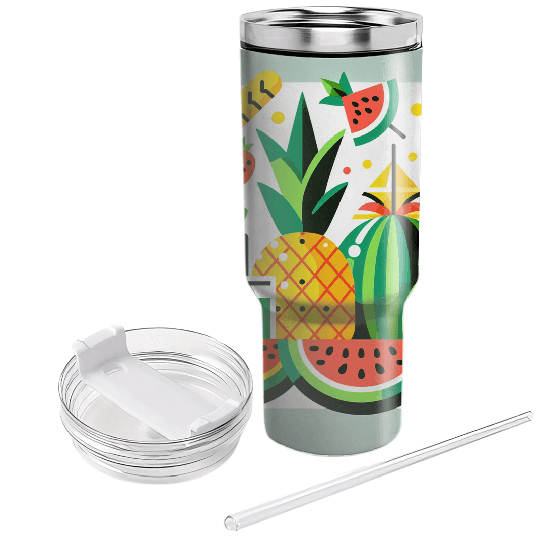 Tropical Fruit Fiesta  Tumbler Cups
