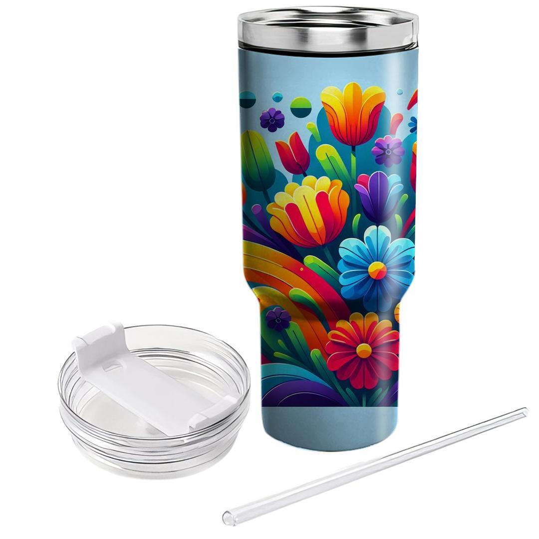Rainbow Garden  Tumblers For Gifts