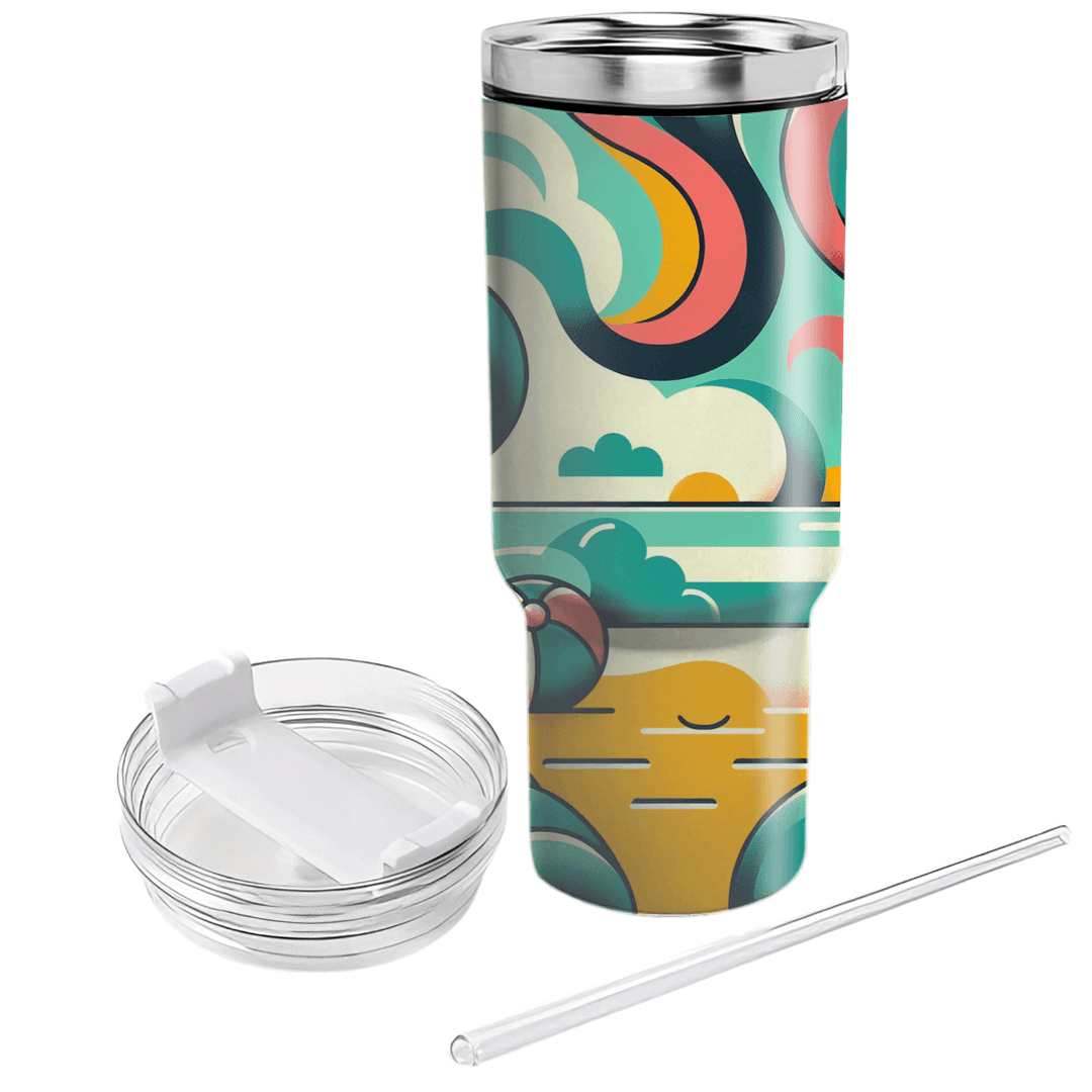 Whimsical Waves Travel Tumblers