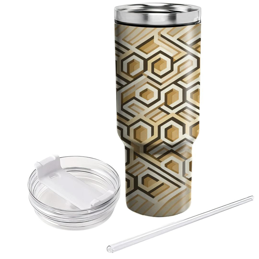 Hexagonal Honeycomb  Tumblers With Lids