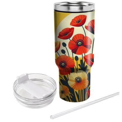 Playful Poppy Fields  Insulated Tumblers