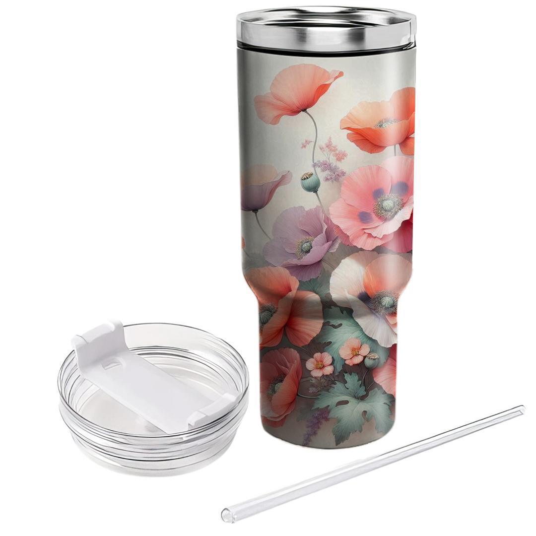 Vibrant Poppy Pastel  Tumbler Cups