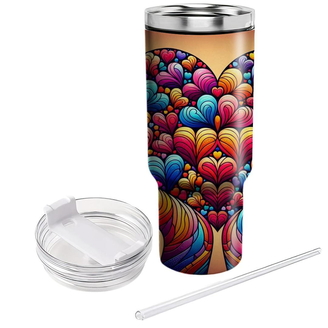 Electric Mosaic Hearts  Tumblers For Gifts